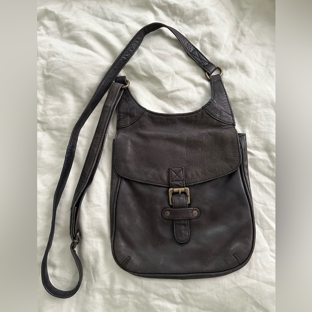 FatFace oiled leather crossbody bag
